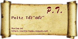 Peltz Tádé névjegykártya